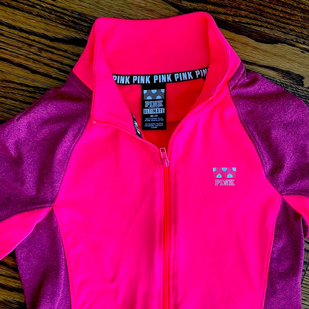 PINK Victoria Secret ultimate zip, athletic top